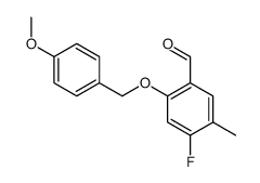 4-fluoro-2-[(4-methoxyphenyl)methoxy]-5-methylbenzaldehyde结构式