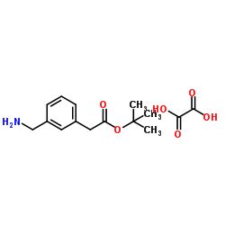 2-(3-(氨基甲基)苯基)乙酸叔丁酯草酸盐结构式