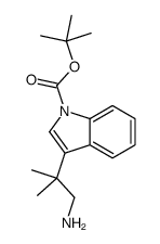 3-(1-氨基-2-甲基丙-2-基)-1H-吲哚-1-羧酸叔丁酯结构式