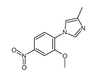 1-(2-甲氧基-4-硝基苯基)-4-甲基-1H-咪唑结构式