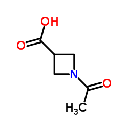 1-乙酰基-3-氮杂环丁烷甲酸结构式