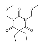 5,5-diethyl-1,3-bis(methylsulfanylmethyl)-1,3-diazinane-2,4,6-trione Structure