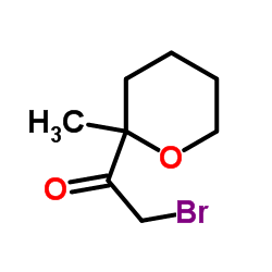 Ethanone, 2-bromo-1-(tetrahydro-2-methyl-2H-pyran-2-yl)- (9CI) Structure