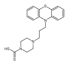 4-(3-phenothiazin-10-yl-propyl)-piperazine-1-carbodithioic acid Structure