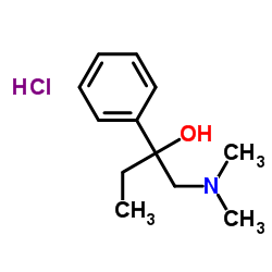 1-(Dimethylamino)-2-phenyl-2-butanol hydrochloride (1:1) Structure