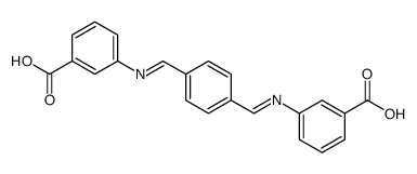 3-[[4-[(3-carboxyphenyl)iminomethyl]phenyl]methylideneamino]benzoic acid Structure