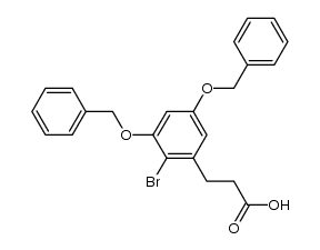 3-(3,5-dibenzyloxy-2-bromophenyl)propanoic acid结构式