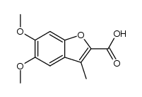 5,6-dimethoxy-3-methyl-1-benzofuran-2-carboxylic acid结构式