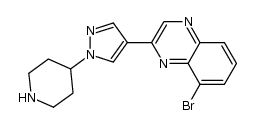 8-bromo-2-(1-piperidin-4-yl-1H-pyrazol-4-yl)-quinoxaline结构式