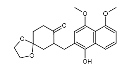 2-(1-Hydroxy-4,5-dimethoxy-2-naphthylmethyl)-1,4-cyclohexandion-4-ethylenacetal Structure