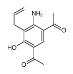 1-(5-乙酰基-3-烯丙基-2-氨基-4-羟基苯基)-1-乙酮结构式