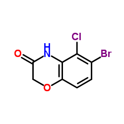 6-Bromo-5-chloro-2H-benzo[b][1,4]oxazin-3(4H)-one Structure