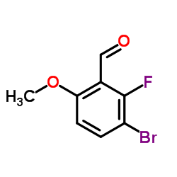 3-溴-2-氟-6-甲氧基苯甲醛结构式