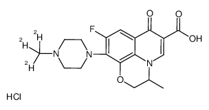 Ofloxacin-d3 hydrochloride结构式