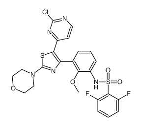 N-(3-(5-(2-氯嘧啶-4-基)-2-吗啉噻唑-4-基)-2-甲氧基苯基)-2,6-二氟苯磺酰胺结构式