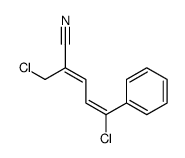 (2E,4Z)-5-氯-2-(氯甲基)-5-苯基-2,4-戊二烯腈结构式