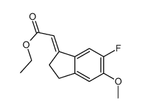 ethyl (2E)-2-(6-fluoro-5-methoxy-2,3-dihydroinden-1-ylidene)acetate Structure