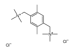 [2,5-dimethyl-4-[(trimethylazaniumyl)methyl]phenyl]methyl-trimethylazanium,dichloride Structure