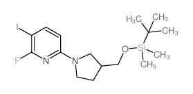 tert-butyl-[[1-(6-fluoro-5-iodopyridin-2-yl)pyrrolidin-3-yl]methoxy]-dimethylsilane Structure