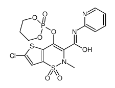 6-chloro-2-methyl-1,1-dioxo-4-[(2-oxo-1,3,2λ5-dioxaphosphinan-2-yl)oxy]-N-pyridin-2-ylthieno[2,3-e]thiazine-3-carboxamide Structure