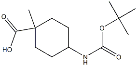 4-((叔丁氧基羰基)氨基)-1-甲基环己烷甲酸结构式