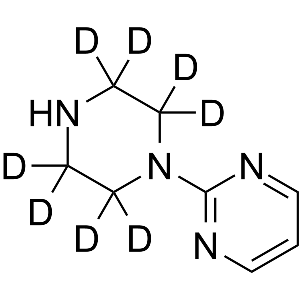 2-(1-Piperazinyl)pyrimidine-d8 Structure
