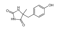 5-(4-hydroxy-benzyl)-5-methyl-imidazolidine-2,4-dione结构式