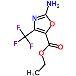 2-氨基-4-(三氟甲基)噁唑-5-羧酸乙酯结构式