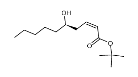 (R)-tert-butyl-(Z)-5-hydroxy-2-decenoate Structure