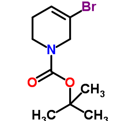 3-溴-5,6-二氢吡啶-1(2H)-羧酸叔丁酯结构式