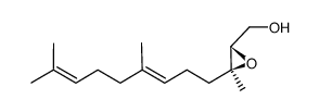 ((2S,3S)-3-((E)-4,8-dimethylnona-3,7-dien-1-yl)-3-methyloxiran-2-yl)methanol结构式
