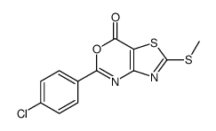 5-(4-chlorophenyl)-2-methylsulfanyl-[1,3]thiazolo[4,5-d][1,3]oxazin-7-one结构式