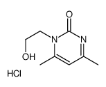 1-(2-hydroxyethyl)-4,6-dimethylpyrimidin-2-one,hydrochloride结构式