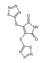 3,4-bis-[1,2,3,4]thiatriazol-5-ylsulfanyl-pyrrole-2,5-dione结构式