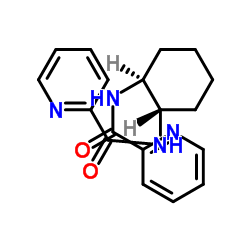 (+)-N,N'-(1S,2S)-1,2-二氨基环己烷双(2-吡啶甲酰胺)结构式