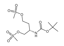 [(S)-2-(tert-butoxycarbonyamino)butane-1 ,4-diyl dimethanesulfonate]结构式