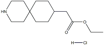 ethyl 2-{3-azaspiro[5.5]undecan-9-yl}acetate hydrochloride Structure