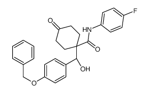 (S)-N-(4-Fluorophenyl)-1-[hydroxy[4-(phenylmethoxy)phenyl]Methyl]-4-oxo-cyclohexanecarboxamide Structure