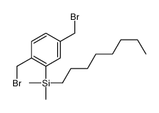 [2,5-bis(bromomethyl)phenyl]-dimethyl-octylsilane结构式