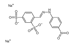 disodium,4-[[(4-nitrophenyl)hydrazinylidene]methyl]benzene-1,3-disulfonate Structure
