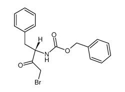 (3S)-3-(N-benzyloxycarbonylamino)-3-benzyl-2-oxo-1-bromopropane Structure