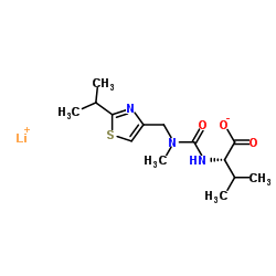 N-[N-甲基-N-(((2-异丙基-4-噻唑基)甲基)氨基羰基]-L-缬氨酸锂盐结构式