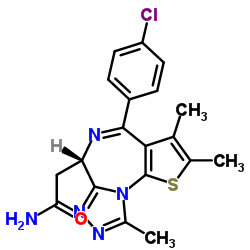 4-(4-氯苯基)-2,3,9-三甲基-6H-噻吩并[3,2-F][1,2,4]三唑并[4,3-A][1,4]二氮杂卓-6-乙酰胺结构式