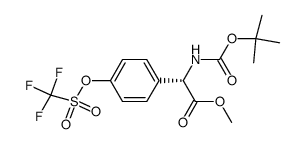 Methyl (2S)-2-{[(tert-butoxy)carbonyl]amino}-2-{4-[(trifluoromethane)sulfonyloxy]phenyl}acetate Structure