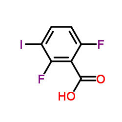2,6-二氟-3-碘苯甲酸结构式