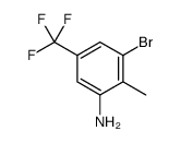 3-溴-2-甲基-5-三氟甲基苯胺结构式