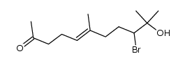 (E)-9-bromo-10-hydroxy-6,10-dimethyl-5-undecen-2-one Structure