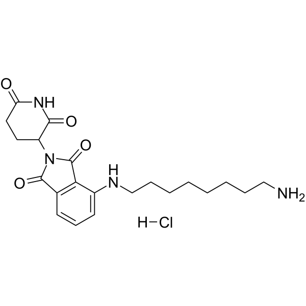 Thalidomide-NH-C8-NH2 hydrochloride结构式
