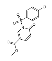 1-(4-chlorobenzenesulfonyl)-5-methoxycarbonyl-2(1H)-pyridone结构式