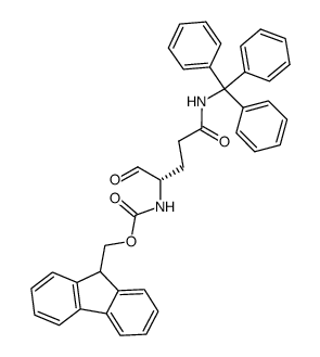 N-α-Fmoc-N-γ-trityl-glutaminal Structure
